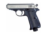 Пневматический пистолет Walther PPK/S. Отделка "никель" (Umarex)